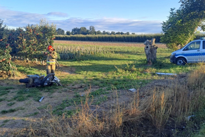 Zderzenie osobówki i motocykla w miejscowości Sośniczany