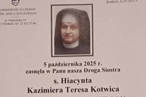 Zmarła s. Hiacynta Kotwica, sercanka z Włoszczowy