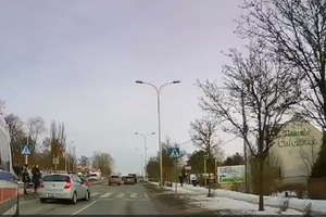 Kolizja na Krakowskiej w Kielcach