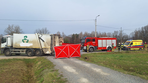 Śmierć pod kołami śmieciarki