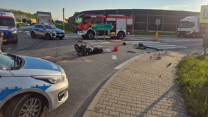 Wypadek z udziałem motocyklisty w miejscowości Zawada. Mężczyzna w ciężkim stanie 