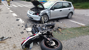 Tragiczny wypadek z udziałem motocyklisty