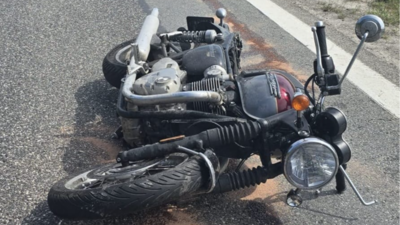 Ranna osoba i utrudnienia w ruchu po zderzeniu osobówki i motocykla