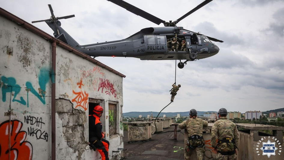 Kontrterroryści z całego kraju szkolili się w Kielcach. W akcji był Black Hawk
