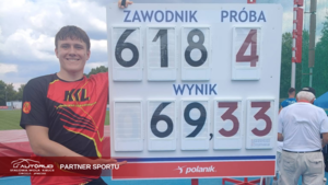 Dominik Kotulski został brązowym medalistą mistrzostw Polski do lat 20 w rzucie młotem