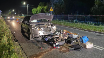 Tragiczny wypadek w powiecie kieleckim. Nie żyje motocyklista